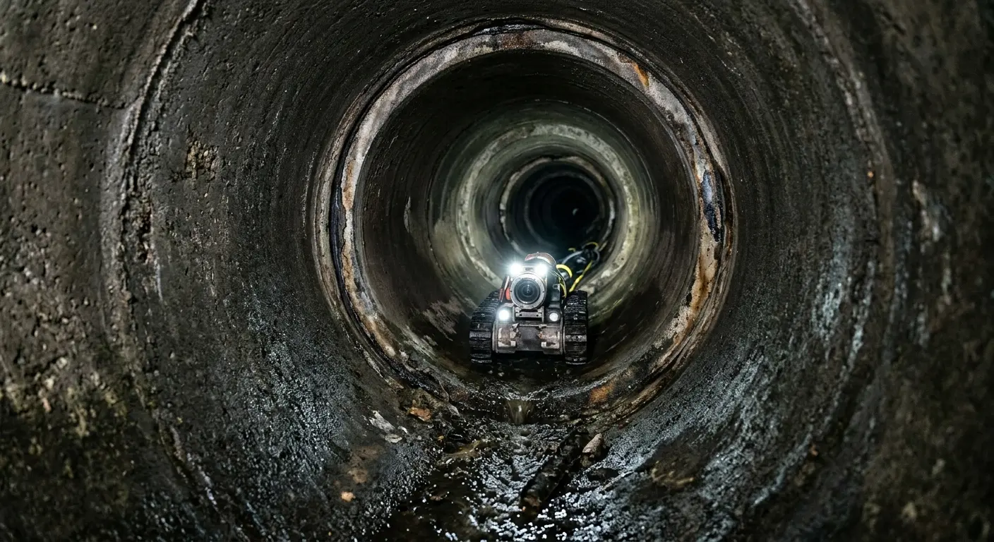 Robotic sewer camera inspecting pipe interior for Drain Snake Service in Islamorada, Village of Islands